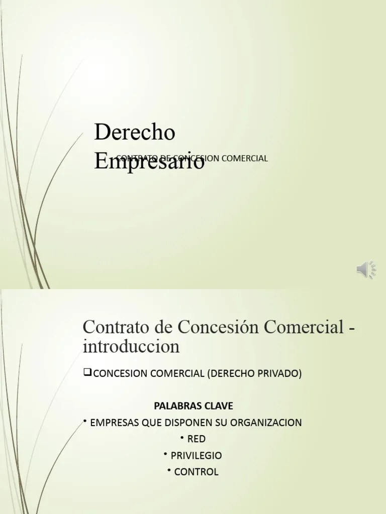 Clase Contrato De Concesion Comercial | PDF | Concesionario De Coches ...