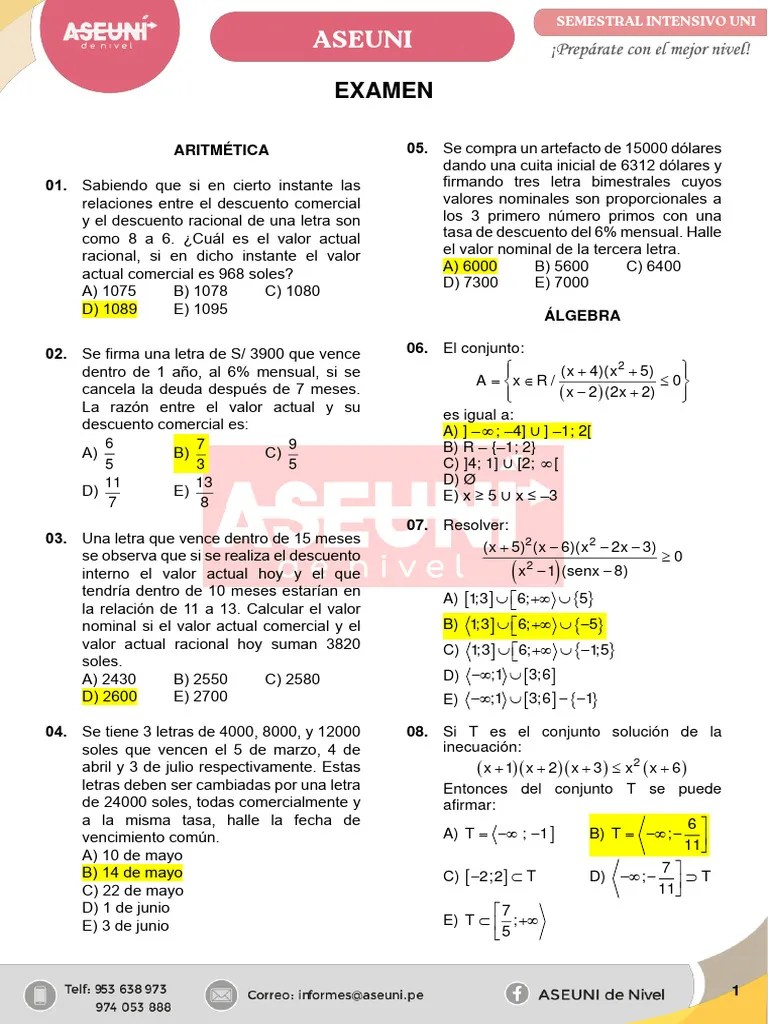 Claves Examen Semestral Intensivo - 06 | PDF | Alma | Dios