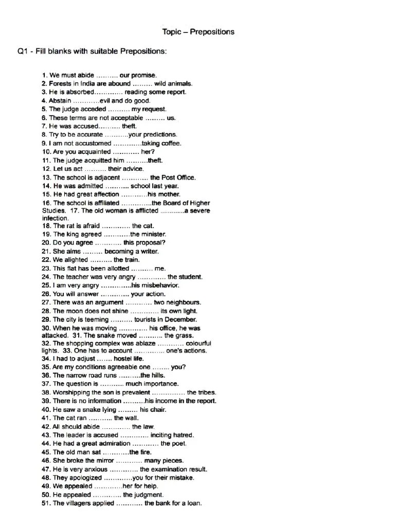 Ultimate Preposition Practice | PDF