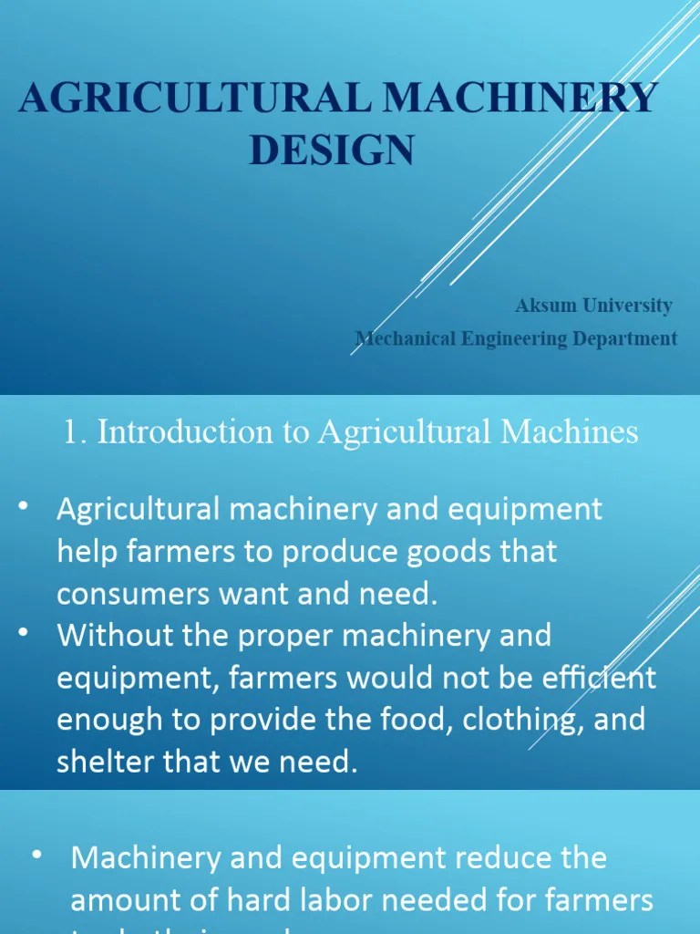 Agricultural Machinery Design | PDF | Agricultural Machinery | Plough