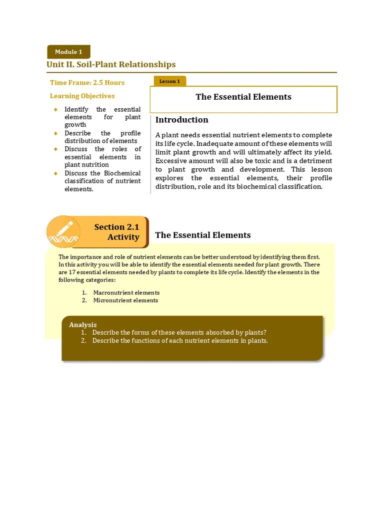 Soil 122 Module1 Unit2 | Download Free PDF | Soil | Nutrients