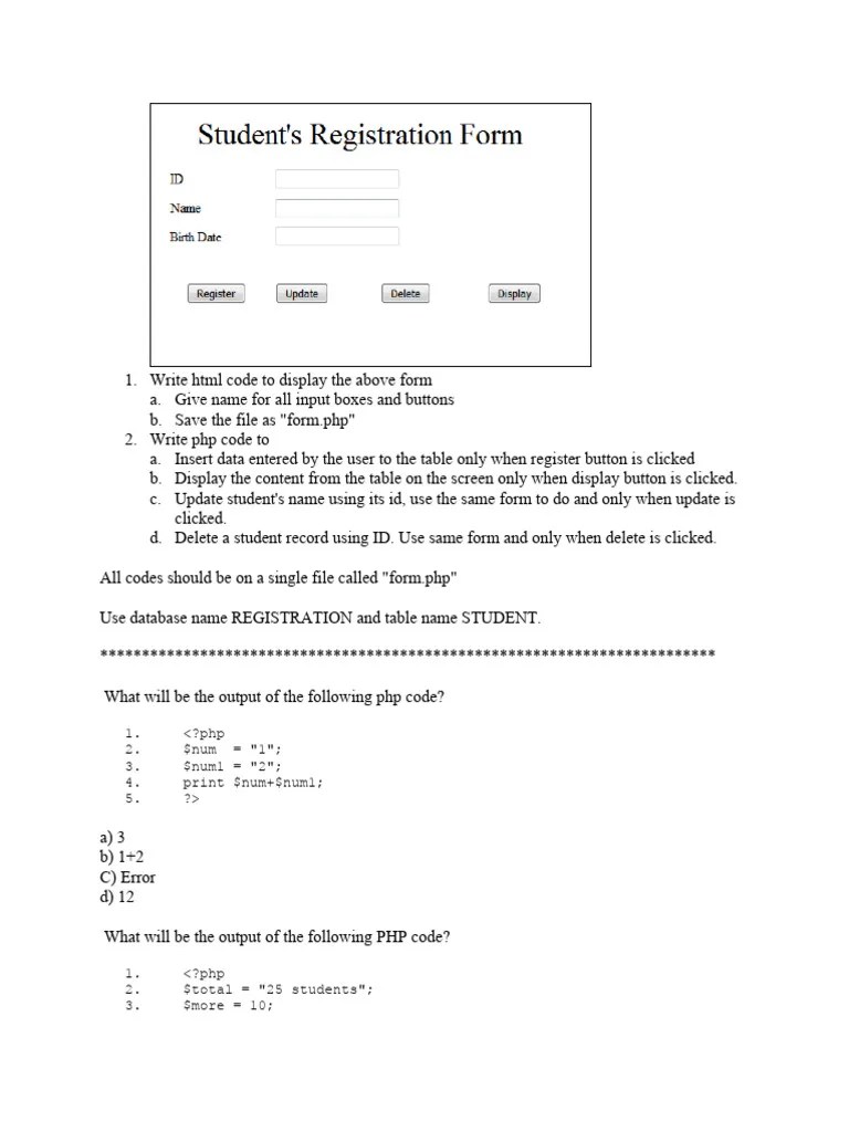 PHP Excersise | PDF | Php | Control Flow