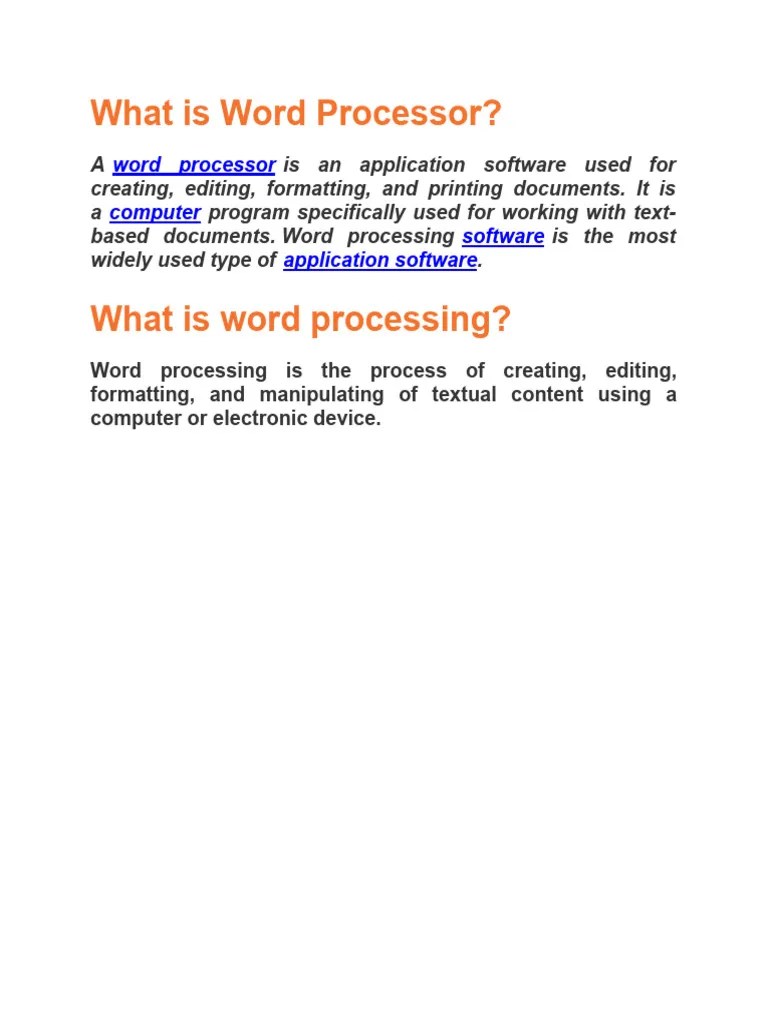 What Is Word Processor | PDF | Word Processor | Microsoft Word