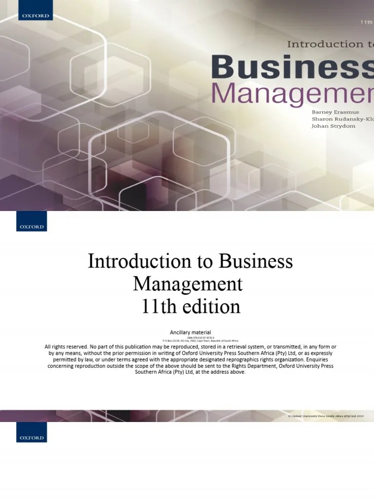Introduction To Business Management | PDF | Economic System | Factors ...