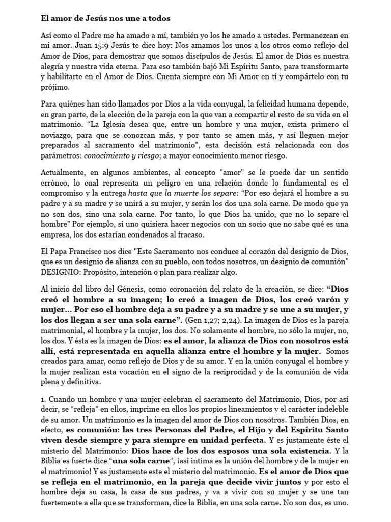 El Amor De Dios En El Matrimonio | PDF