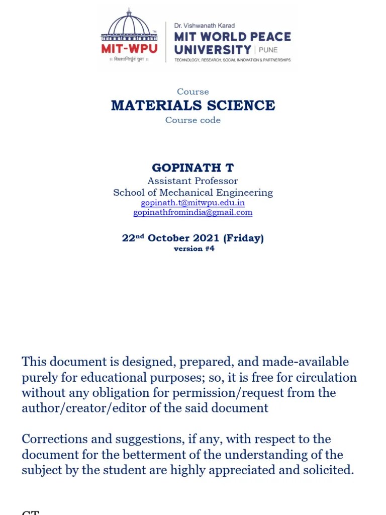 Unit 4-0-Phase Diagrams, Gibbs Phase Rule And Lever Rule | PDF | Phase ...