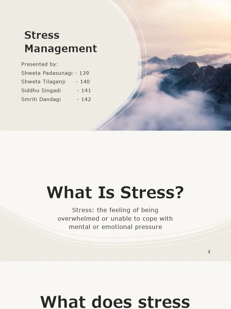 Stress Management | PDF | Stress (Biology) | Stress Management
