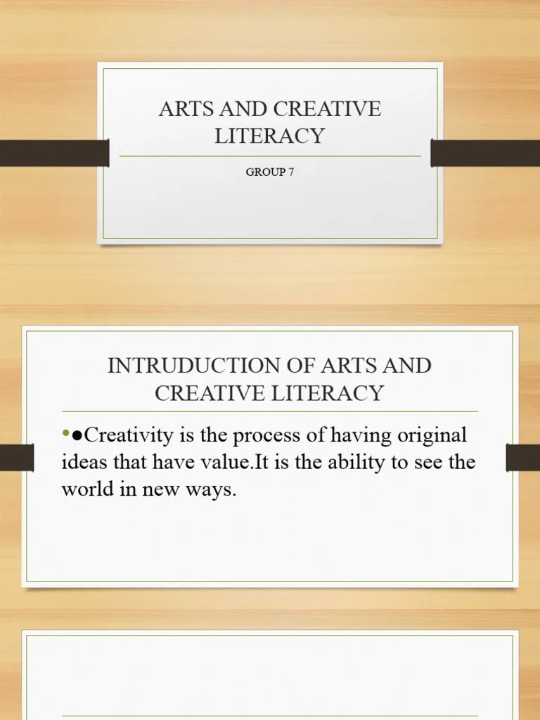 Arts And Creative Literacy | PDF | Aesthetics | Creativity