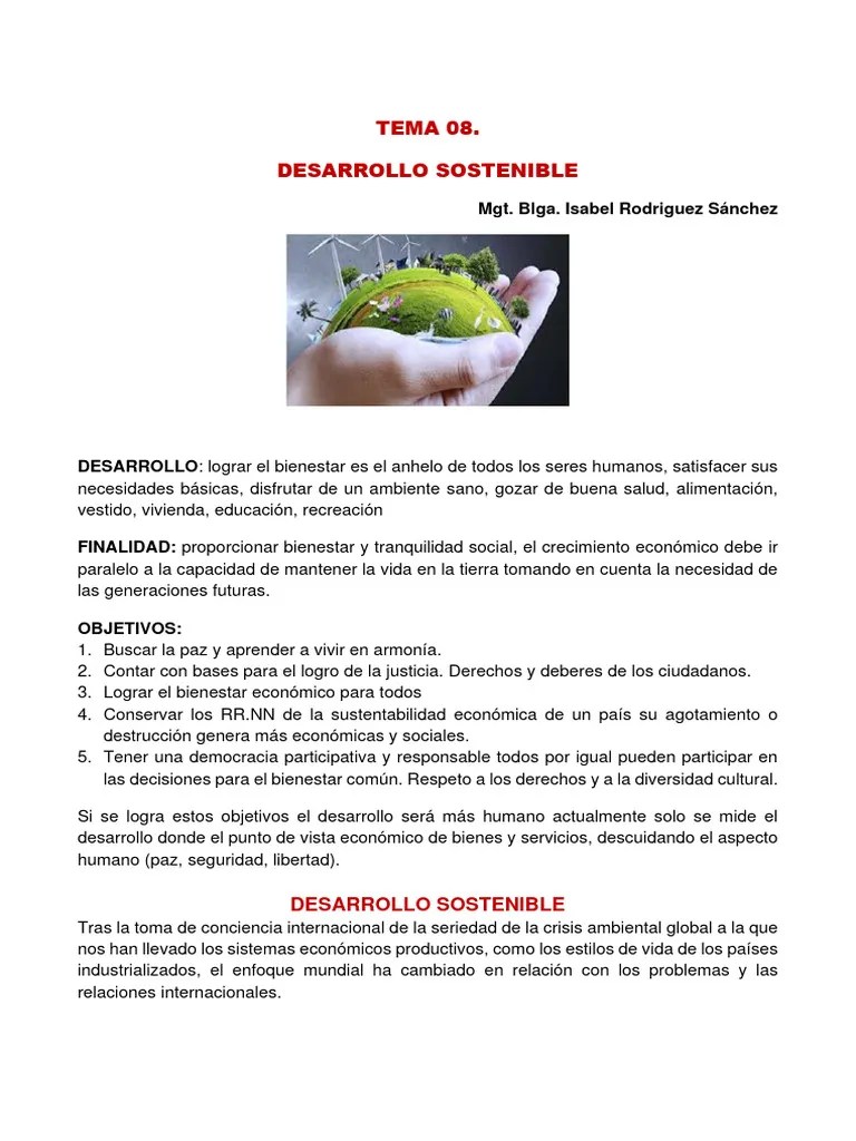 Desarrollo Sostenible | PDF | Sustentabilidad | Desarrollo Sostenible