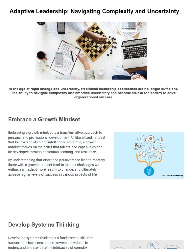 Adaptive Leadership Navigating Complexity And Uncertainty | PDF ...