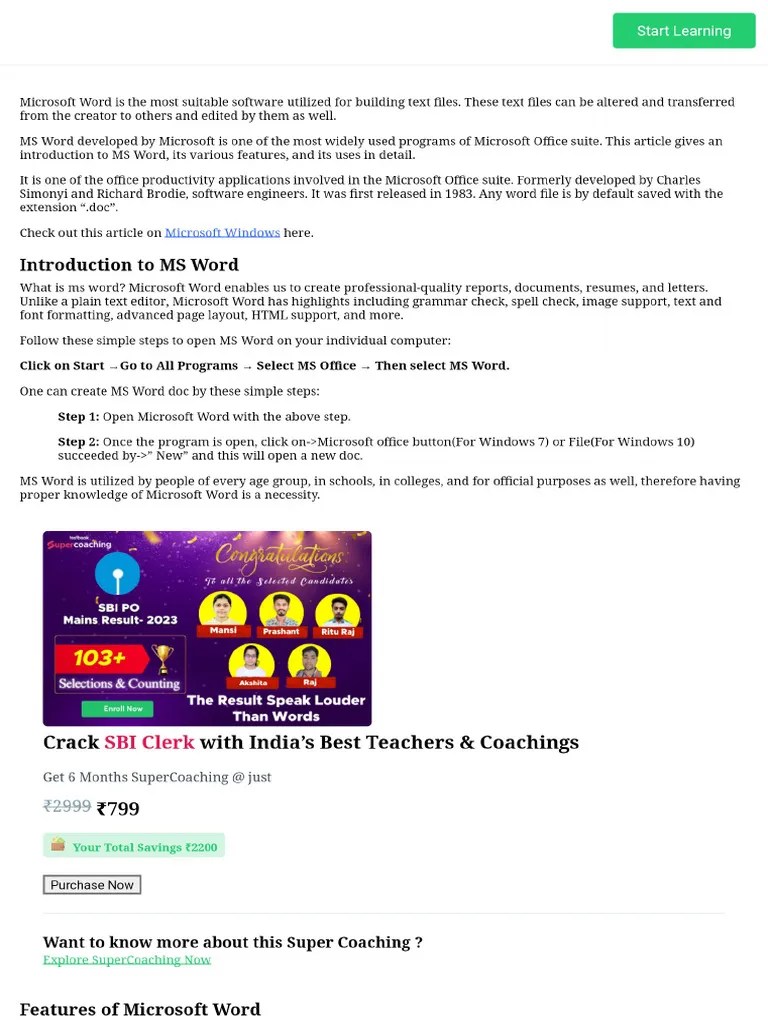 Microsoft Word Notes - Read About Features, Uses, And More | PDF