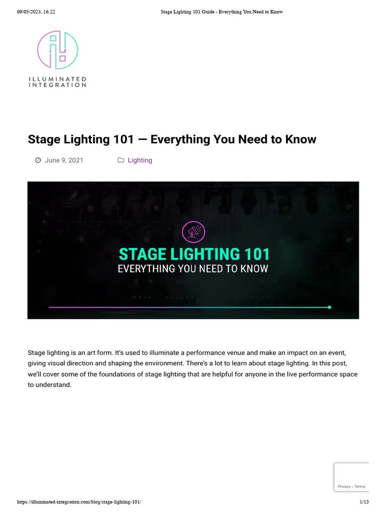 Stage Lighting 101 Guide - Everything You Need To Know | PDF | Lighting ...