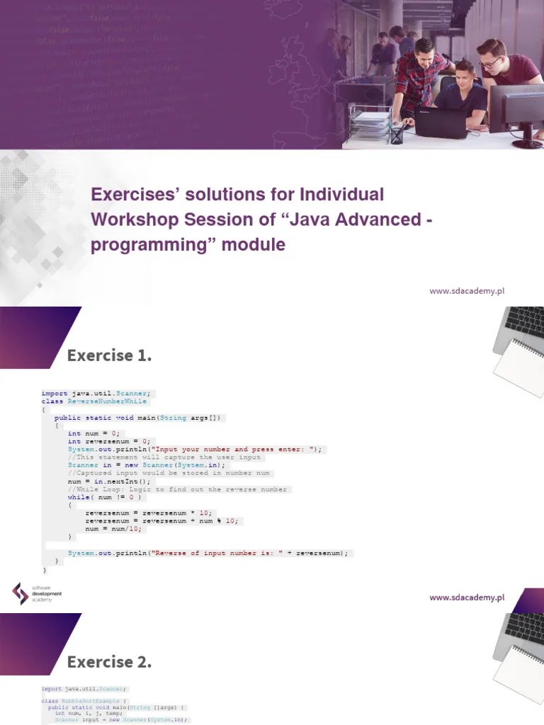 Solutions Individual Workshop Session Java Advanced Coding | PDF