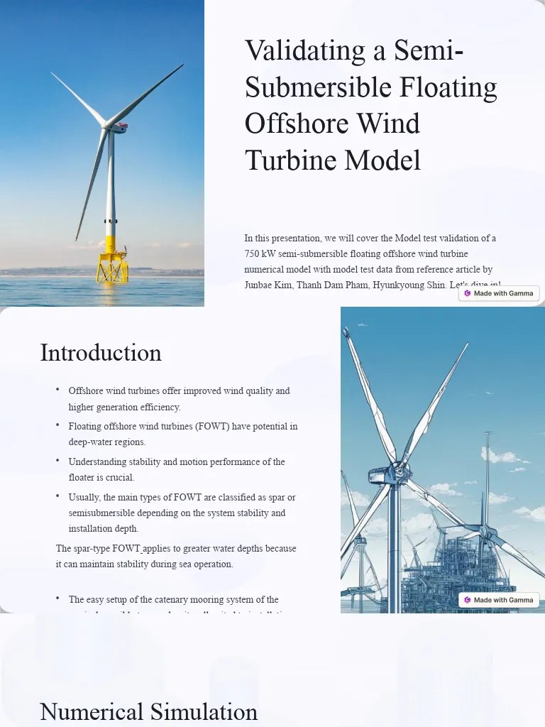Validating A Semi Submersible Floating Offshore Wind Turbine Model | PDF
