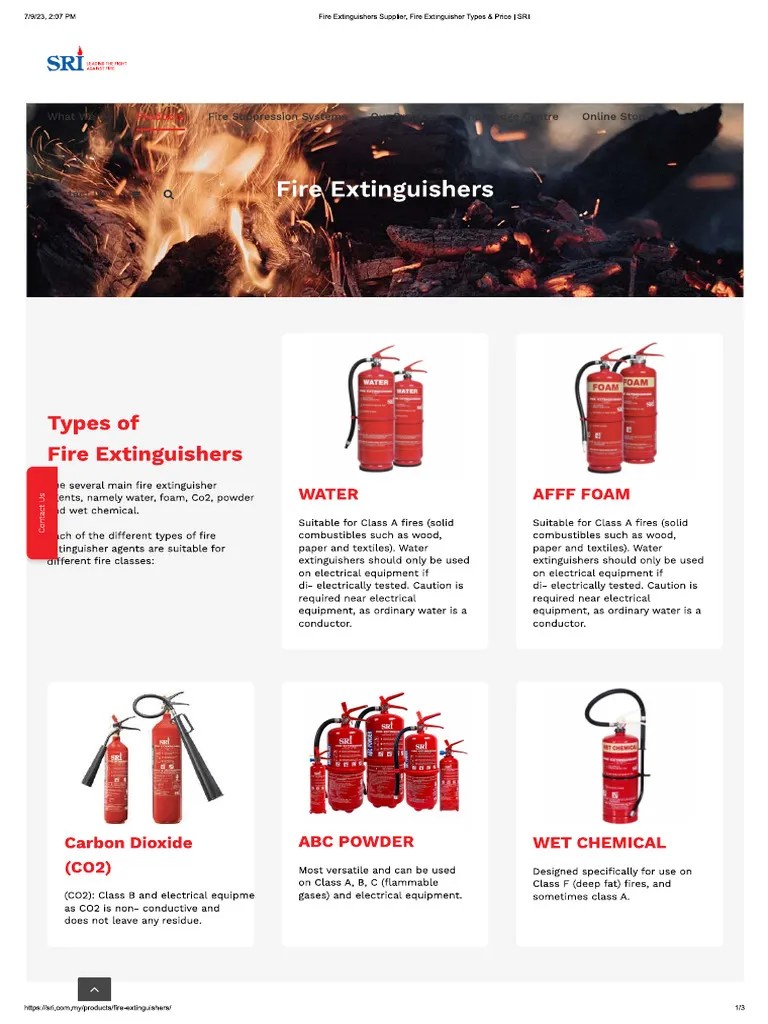 Fire Extinguisher-Types | PDF
