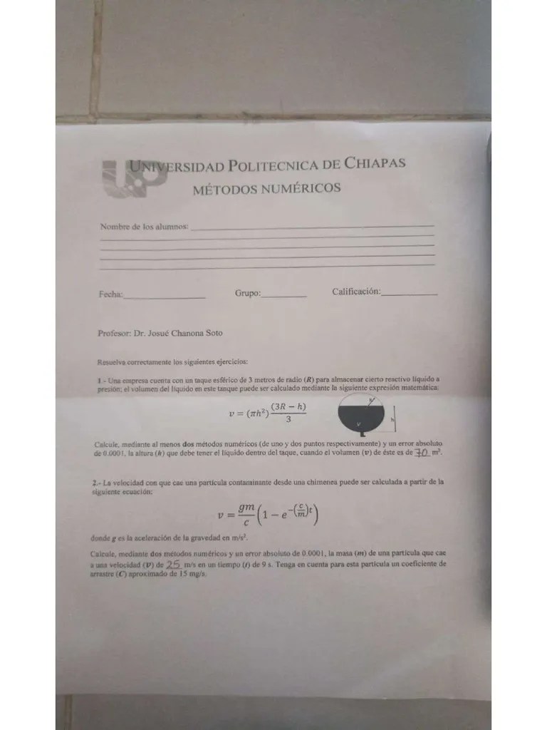 Examen Métodos Numéricos | PDF