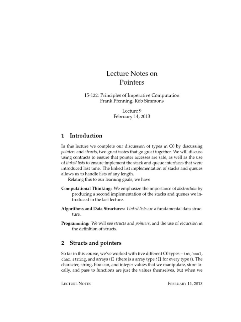 10 Pointers | PDF | Pointer (Computer Programming) | Queue (Abstract ...