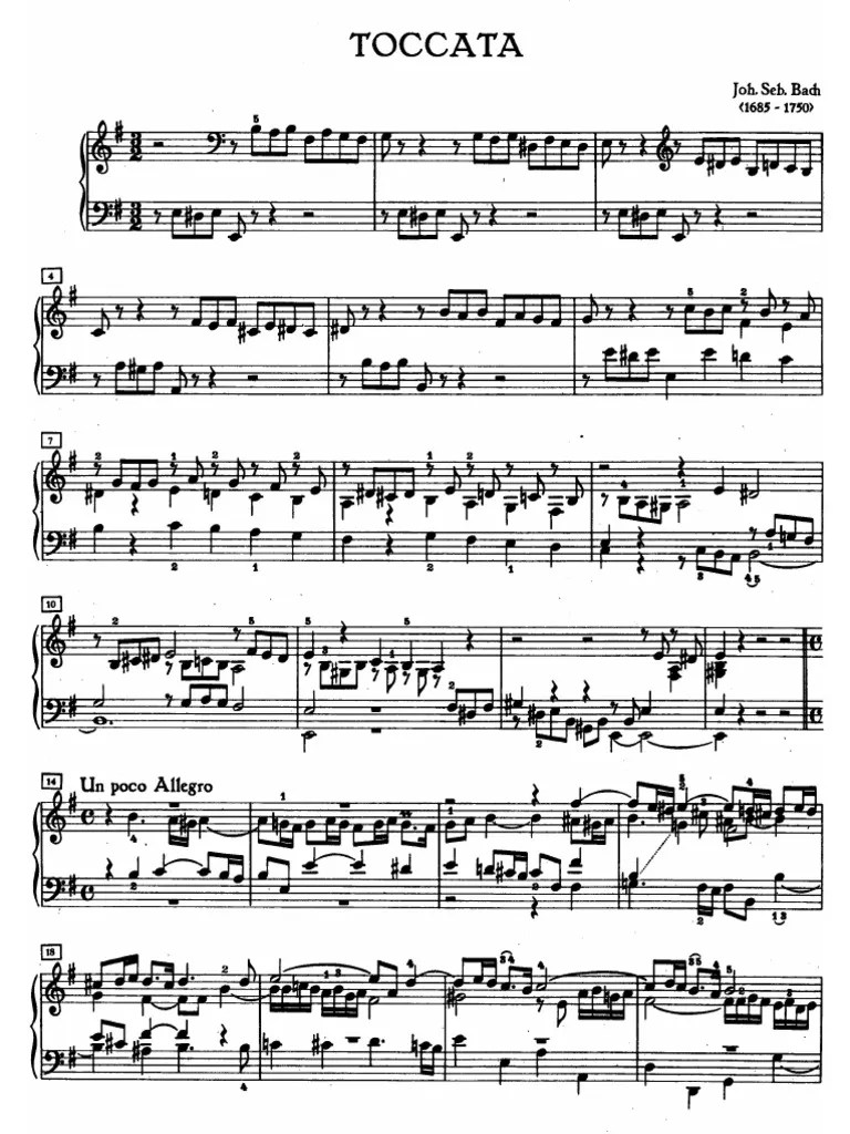 Bach Toccata E Minor | PDF
