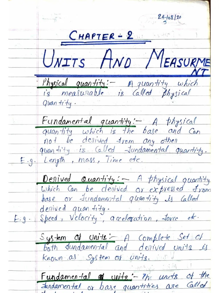Units And Measurement | PDF