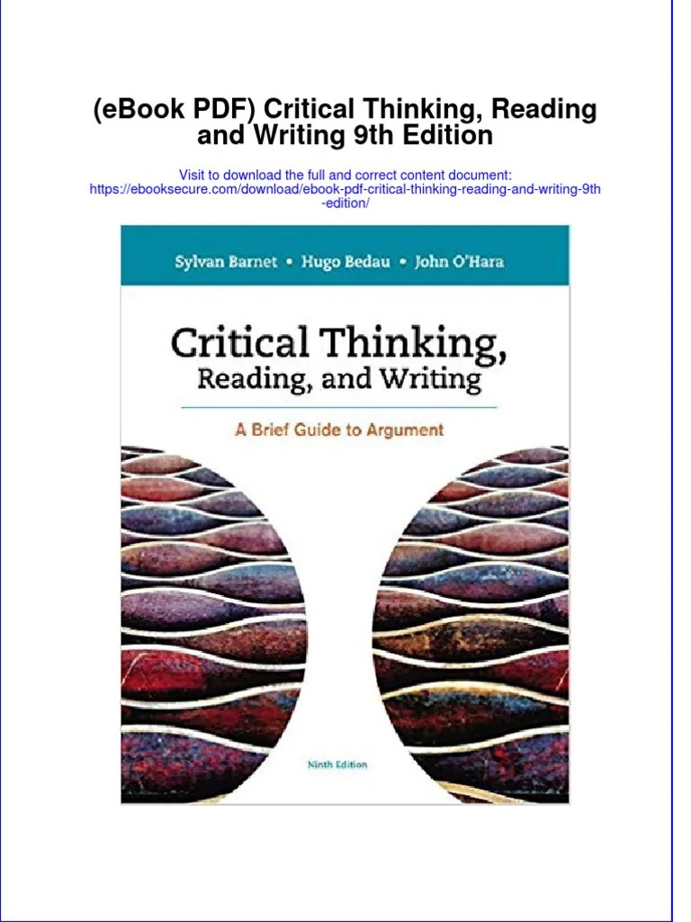 Ebook PDF Critical Thinking Reading And Writing 9th Edition PDF | PDF ...
