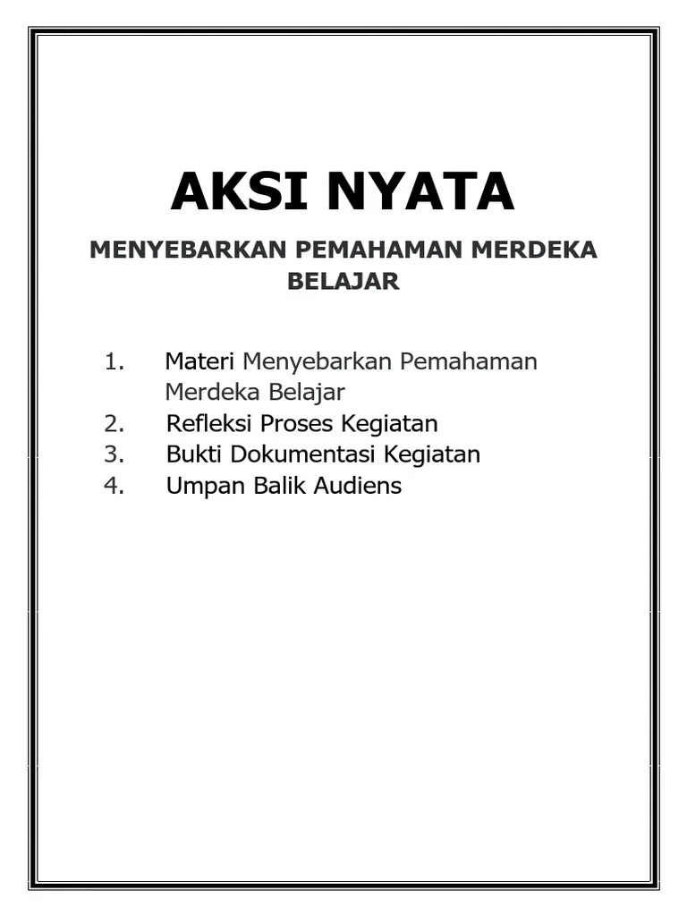 Aksi Nyata Menyebarkan Pemahaman Merdeka Belajar | PDF