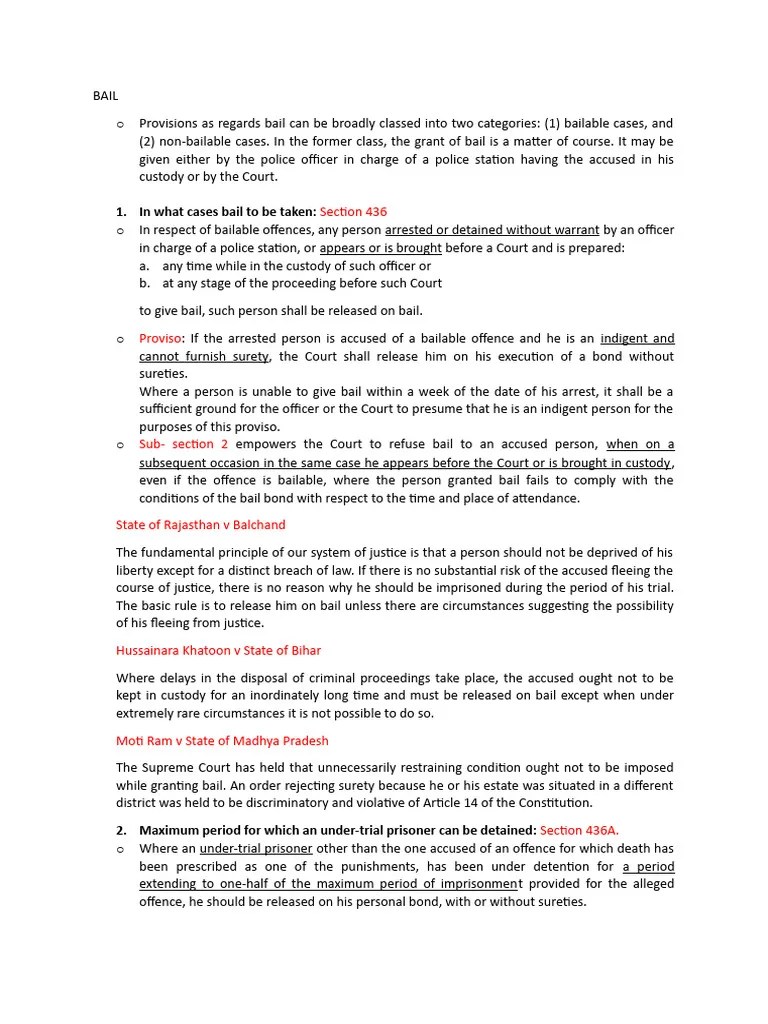 Bail | PDF | Bail | Arrest