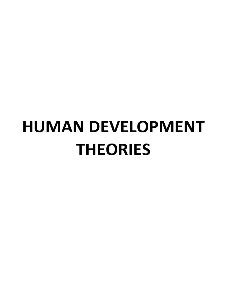 Human Development Theories | PDF