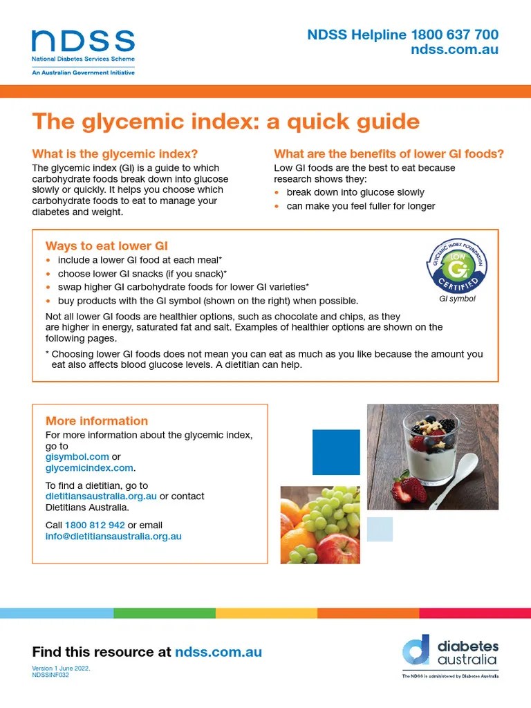 Quick Guide Glycemic Index | PDF | Glycemic Index | Cuisine