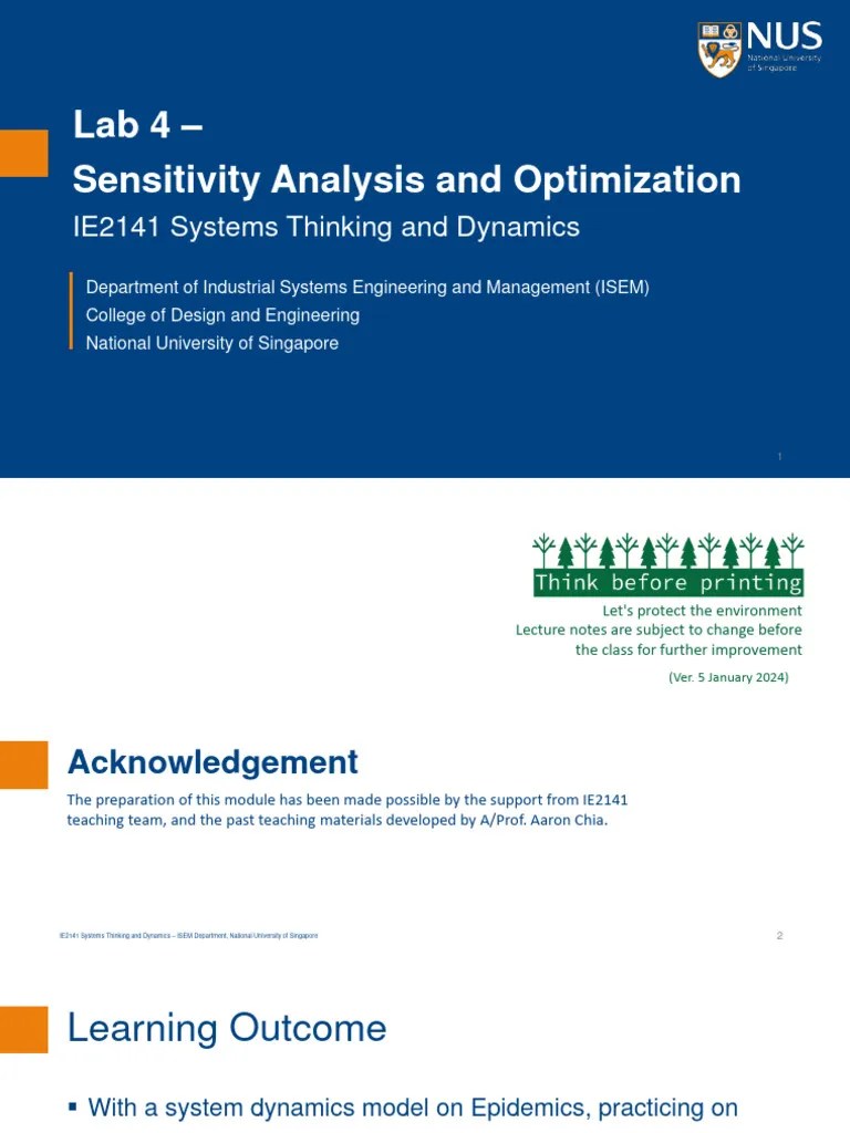 Lab 4 - Sensitivity Analysis And Optimization | PDF | Epidemics ...