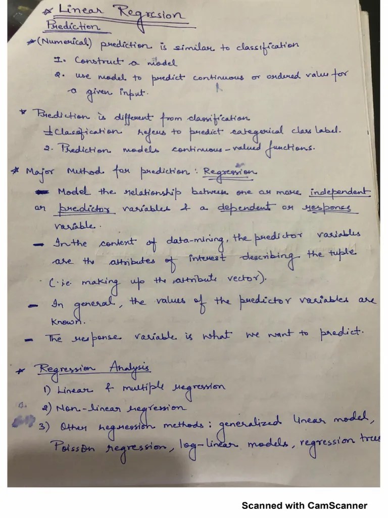 Unit2 - 1 - Linear Regression | PDF