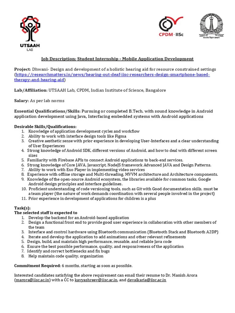 Internship - Mobile Application Development | PDF | Android (Operating ...