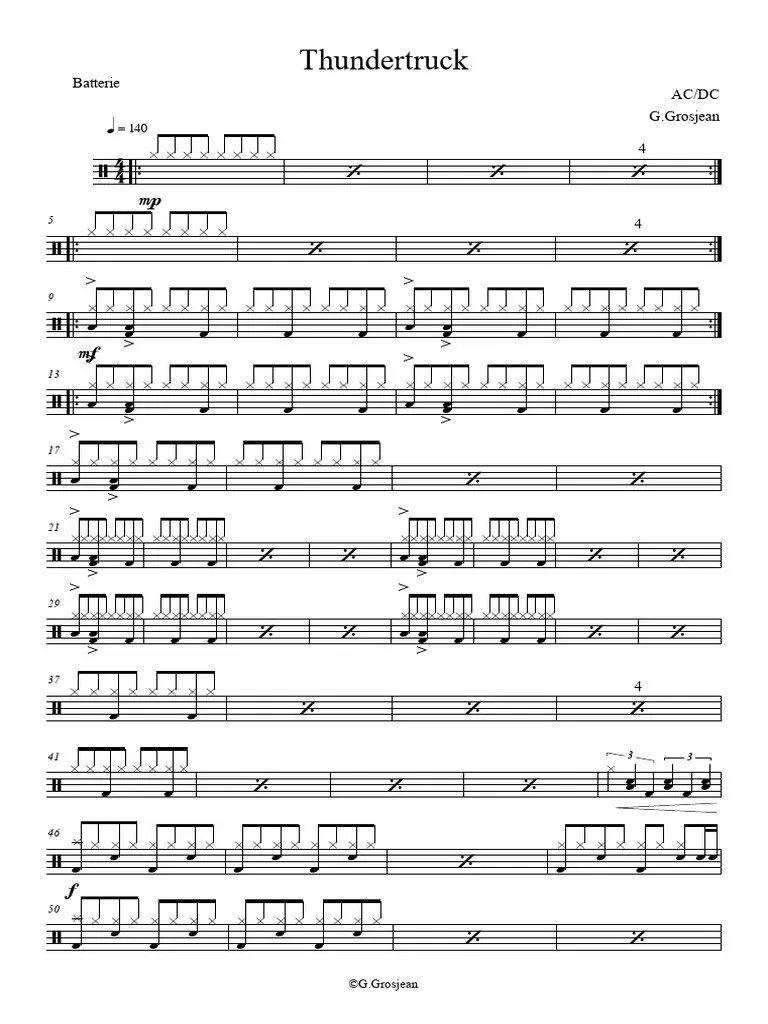 Thunderstruck Score Et Partitions Pdf