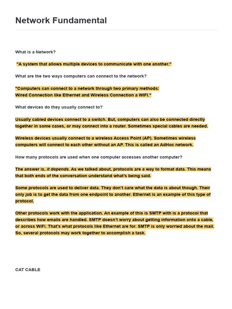 Network Fundamental | PDF