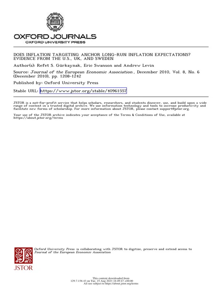 ITand Expectations | PDF | Inflation | Monetary Policy