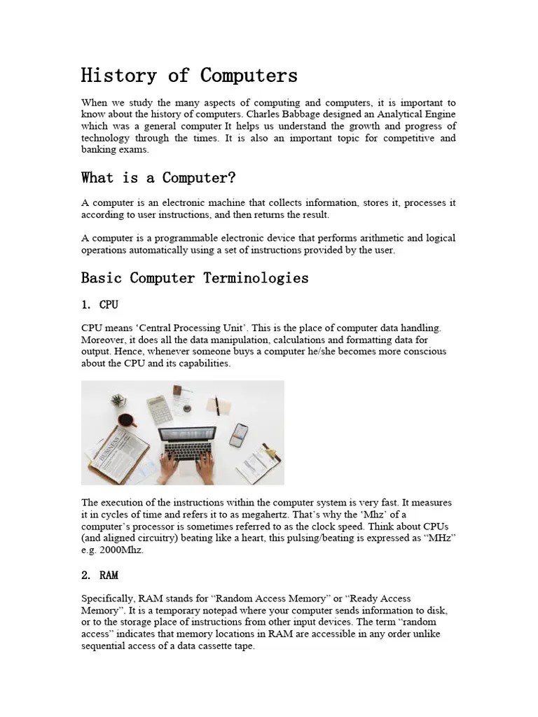 History Of Computers | PDF