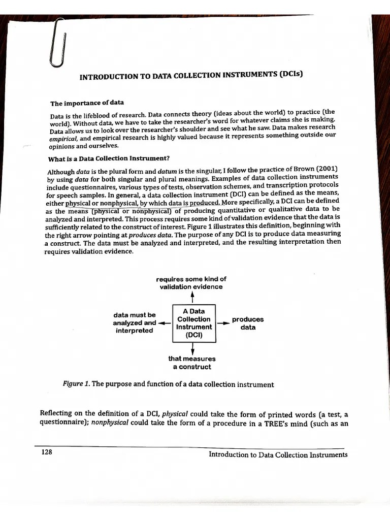 Data Collection Instruments | PDF