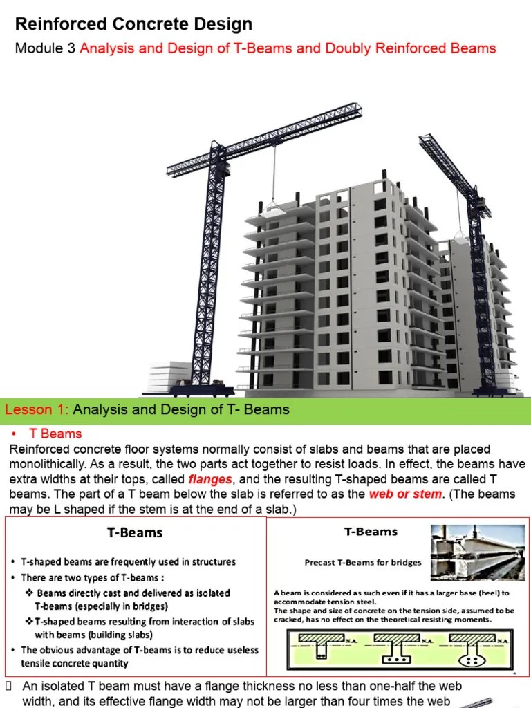Explore3 - T-Beams And Doubly Reinf. Beams | PDF