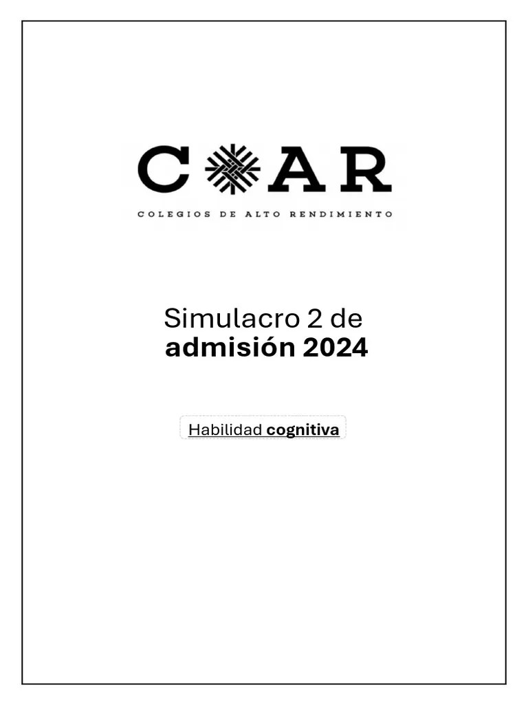 Original - Simulacro 02 - Admisión Coar 2024 | PDF | Revolución ...