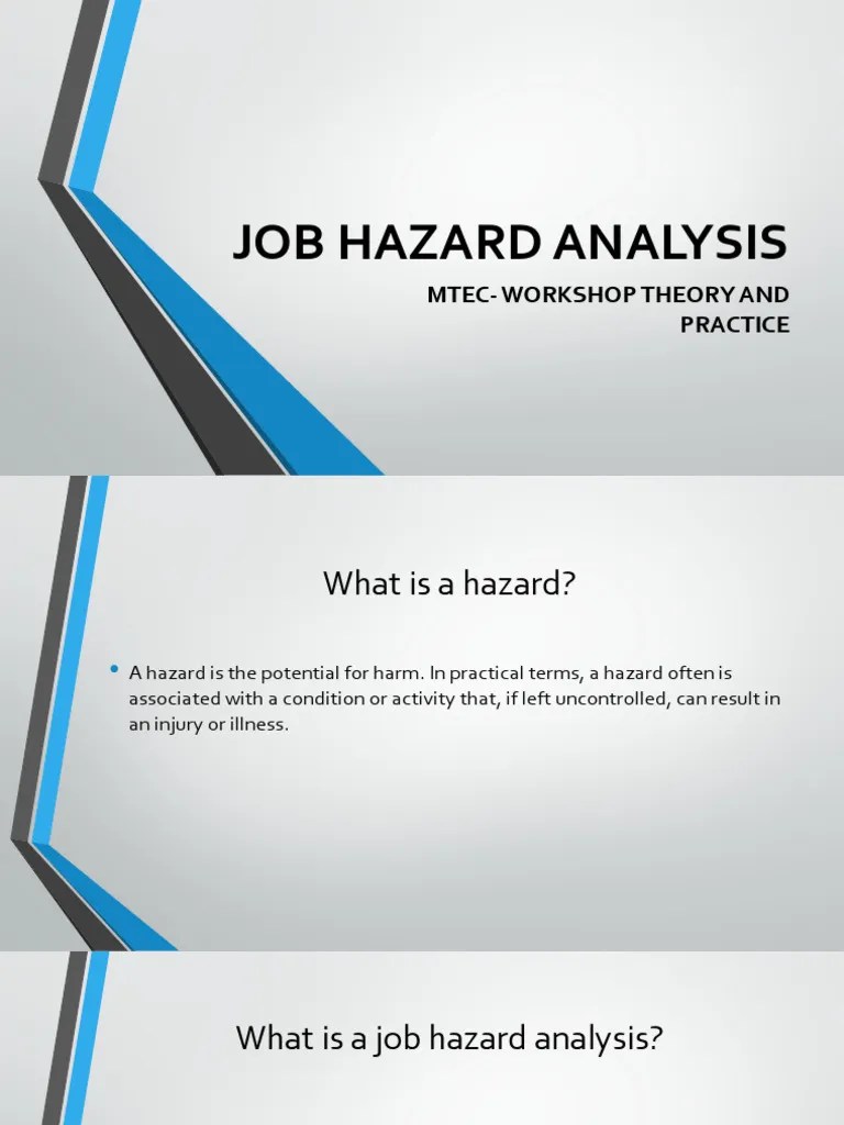 JOB-HAZARD-ANALYSIS | PDF