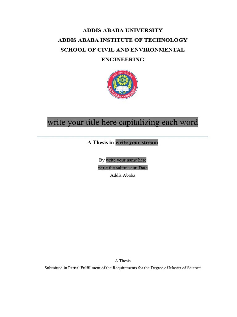 Thesis Template | PDF