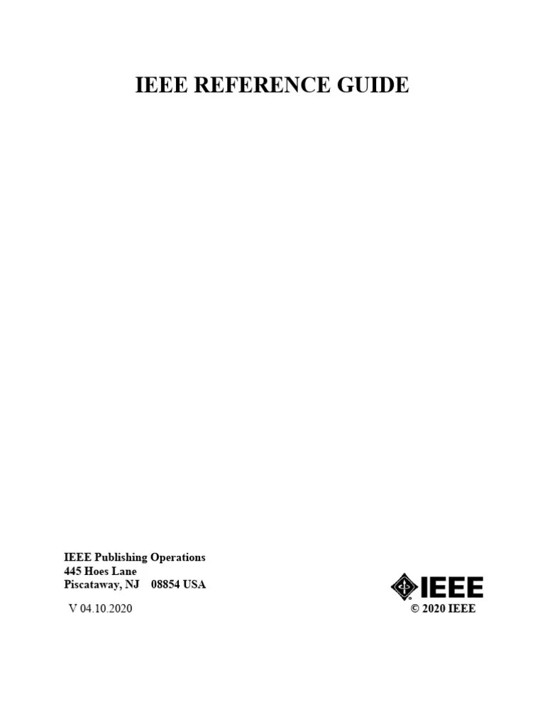 IEEE Reference Guide (25185) | PDF | Metadata | Data