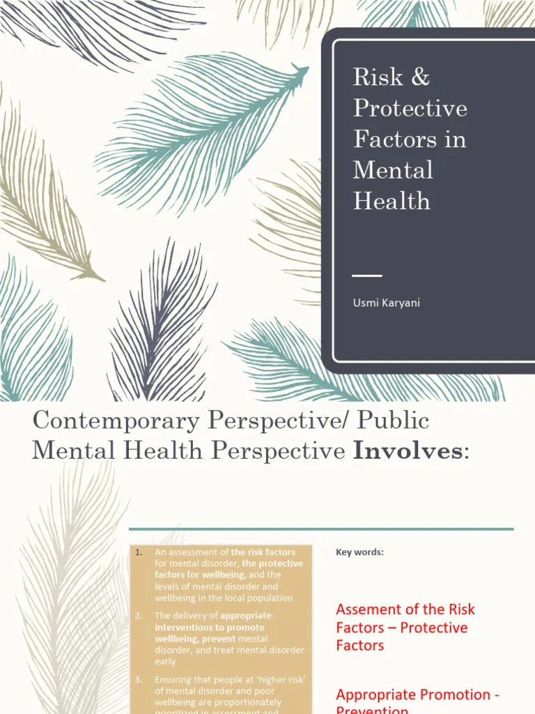 Risk & Protective Factors | PDF | Well Being | Mental Health