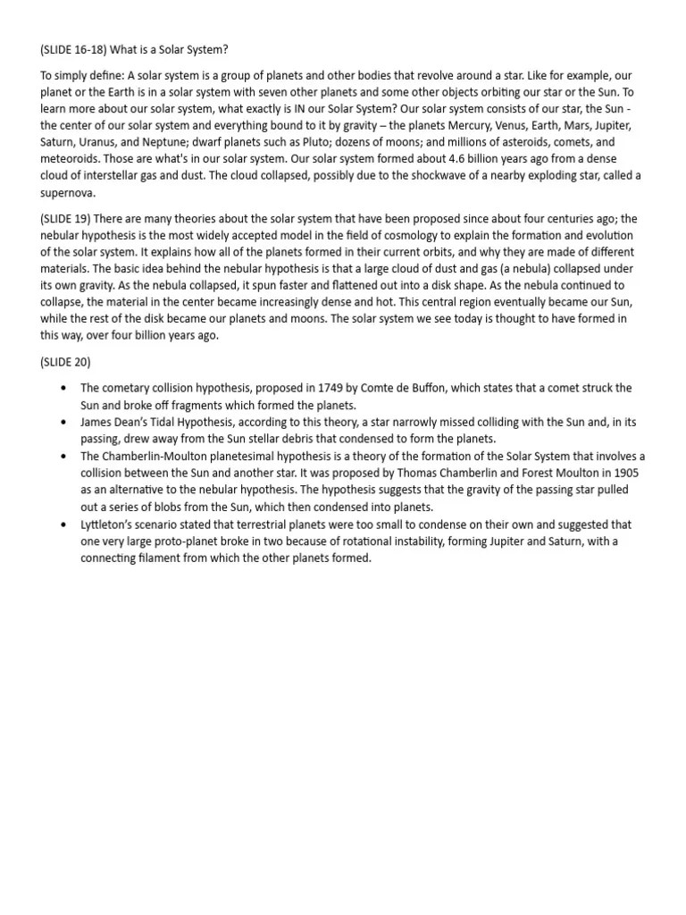 Solar System Notes | Download Free PDF | Solar System | Planets