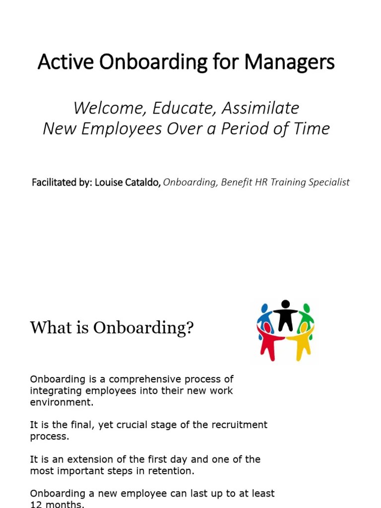 Managers Guide For Onboarding New Employees | PDF