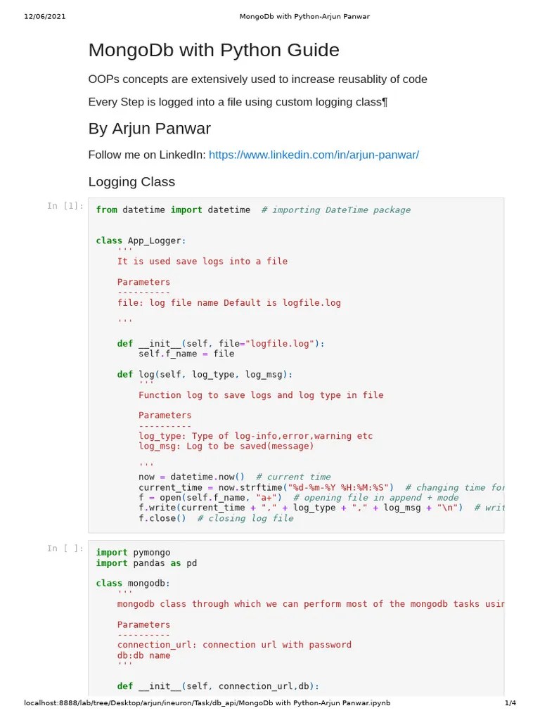 MongoDB With Python | PDF | Parameter (Computer Programming) | Mongo Db