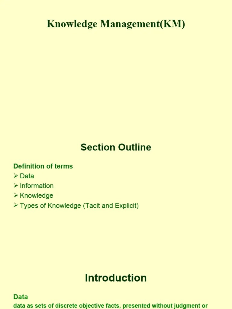 Knowledge Management | PDF | Knowledge Management | Tacit Knowledge