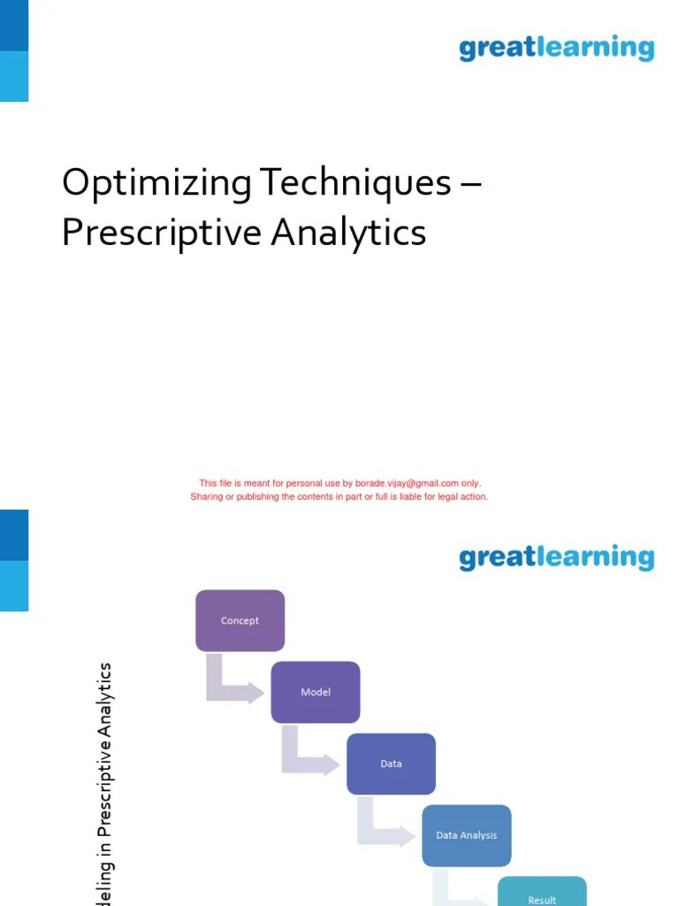 Introduction To Prescriptive | Download Free PDF | Analytics | Inventory
