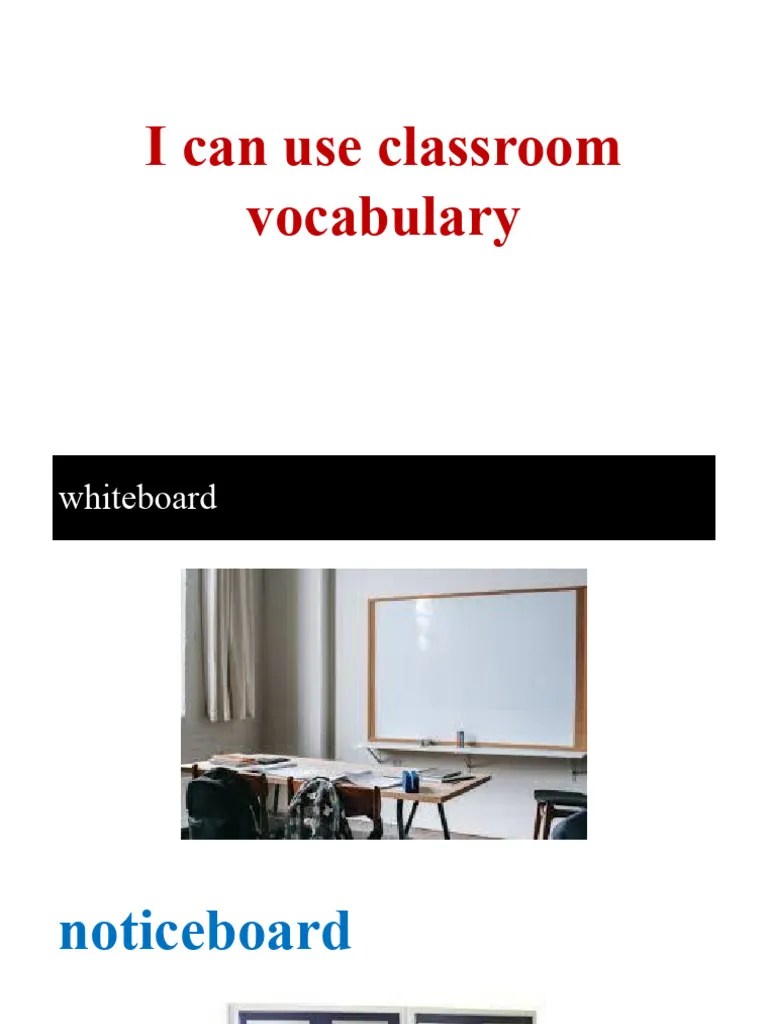 Classroom Vocabulary | PDF