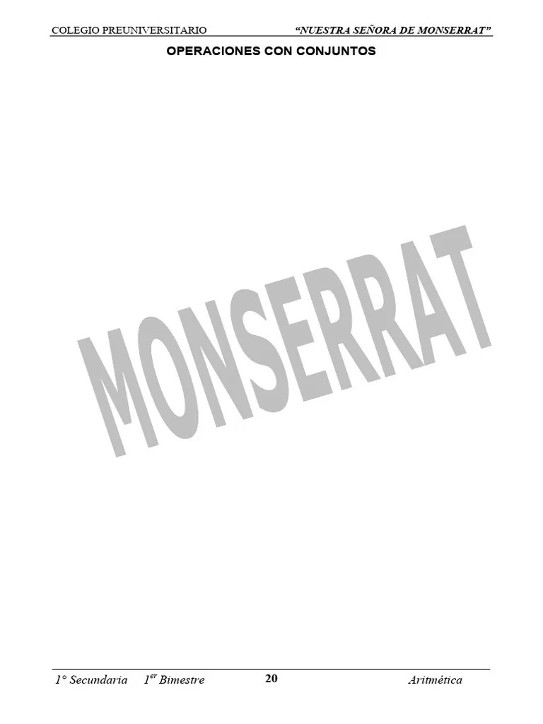 Operaciones Con Conjuntos | PDF | Matemáticas
