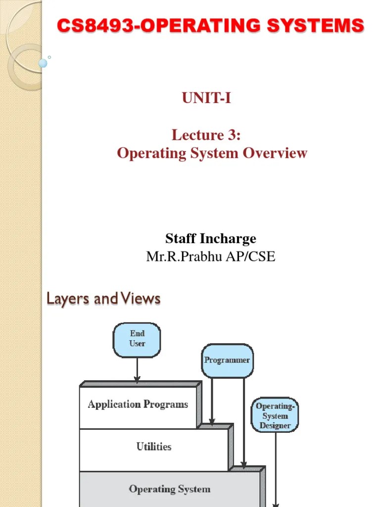 Lecture 3 | PDF | Operating System | Kernel (Operating System)